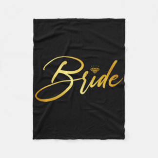 Bride And Groom Husband And Wife Matching Wedding Fleece Blanket