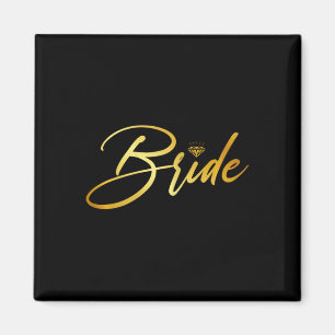 Bride And Groom Husband And Wife Matching Wedding Magnet