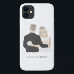 Bride and Groom Illustration Case-Mate iPhone Case<br><div class="desc">This cute iphone cover features a cute illustration of bride & groom. For more advanced customization of this design,  e.g. changing layout,  font or text size please click the "CUSTOMIZE" button above. Please contact me for any questions!</div>