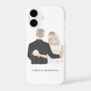 Bride and Groom Illustration Case-Mate iPhone Case