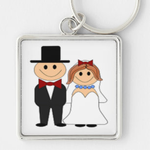BRIDE AND GROOM KEY RING