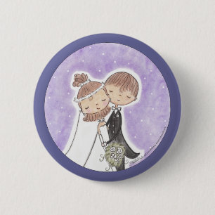 Bride and Groom Kids 6 Cm Round Badge
