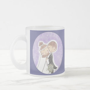 Bride and Groom Kids Frosted Glass Coffee Mug