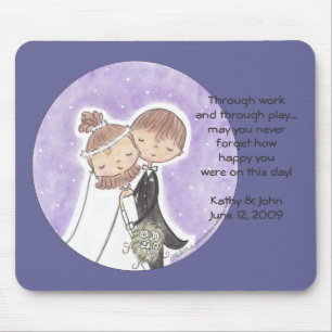 Bride and Groom Kids Mouse Mat