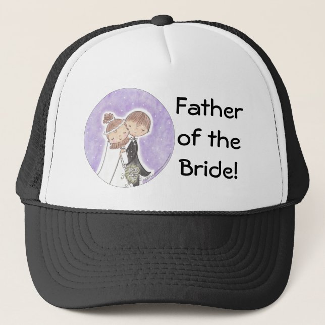 Bride and Groom Kids Trucker Hat (Front)