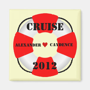 Bride and Groom Life Preserver Magnet