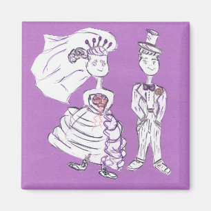 Bride and Groom Magnet
