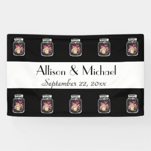 Bride and Groom Mason Jars Choose Your Colour Banner