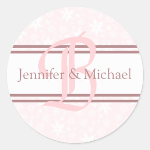 Bride And Groom Monogram Letter B  Seal