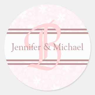 Bride And Groom Monogram Letter B Seal