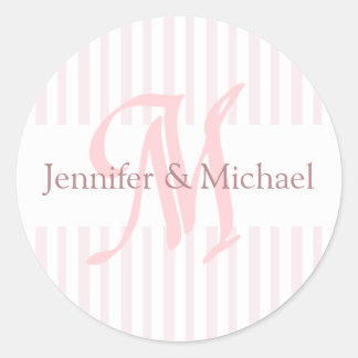 Bride And Groom Monogram Letter M Seal
