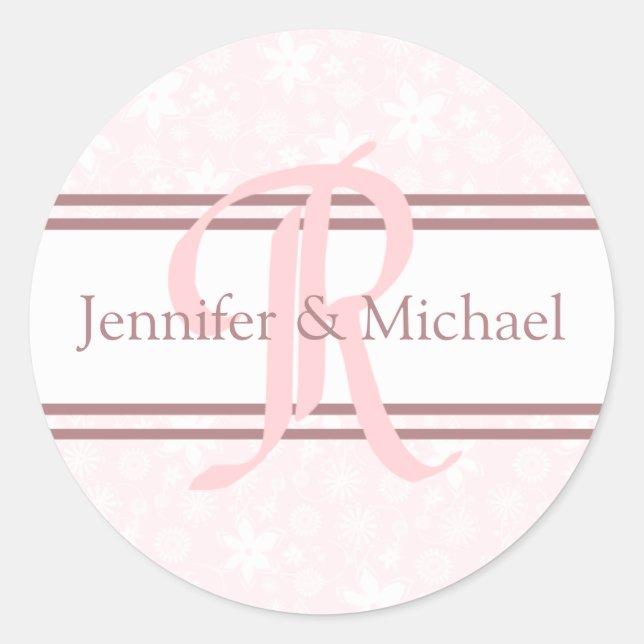 Bride And Groom Monogram Letter R  Seal (Front)