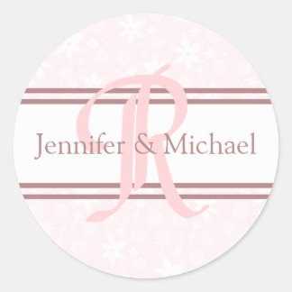Bride And Groom Monogram Letter R Seal