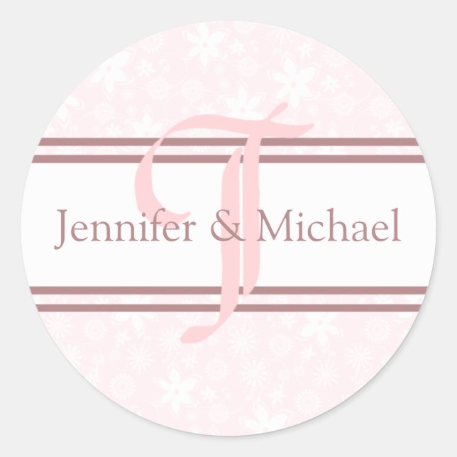 Bride And Groom Monogram Letter T  Seal (Front)