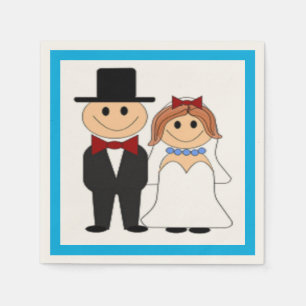 BRIDE AND GROOM NAPKIN