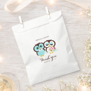 Bride and Groom Owls Favour Bags