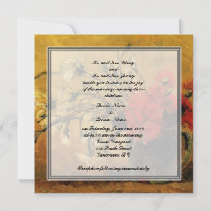 Bride and groom parents' invitation, van Gogh Invitation