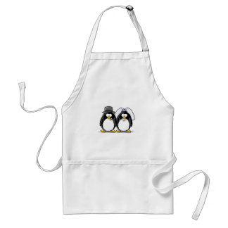 Bride and Groom Penguins Standard Apron