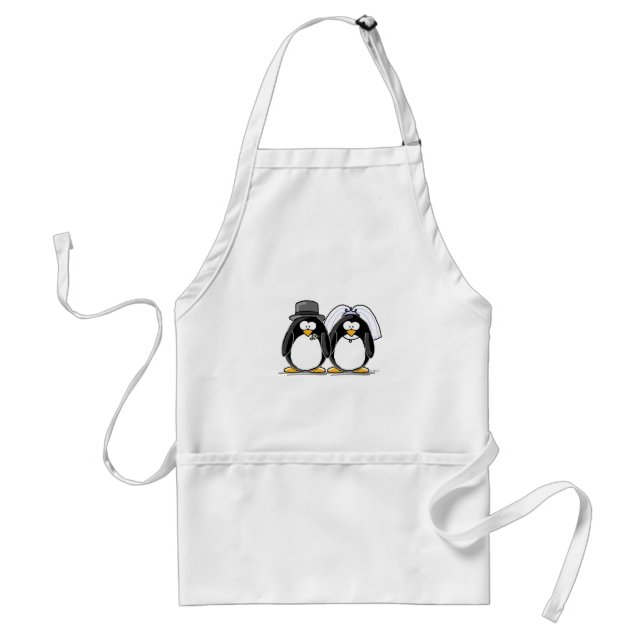 Bride and Groom Penguins Standard Apron (Front)