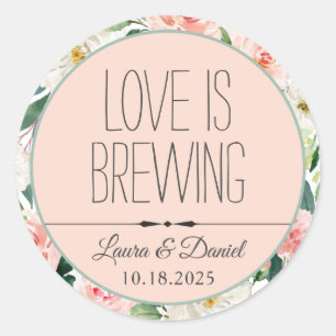 Bride and Groom Personalised Coffee Label