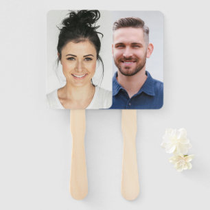 Bride and Groom Photo Him or Her Bridal Shower Hand Fan