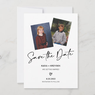 Bride and Groom Photo Save the Date Invitation