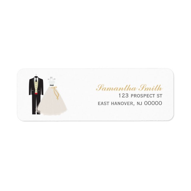 Bride and Groom Return Address Labels (Front)