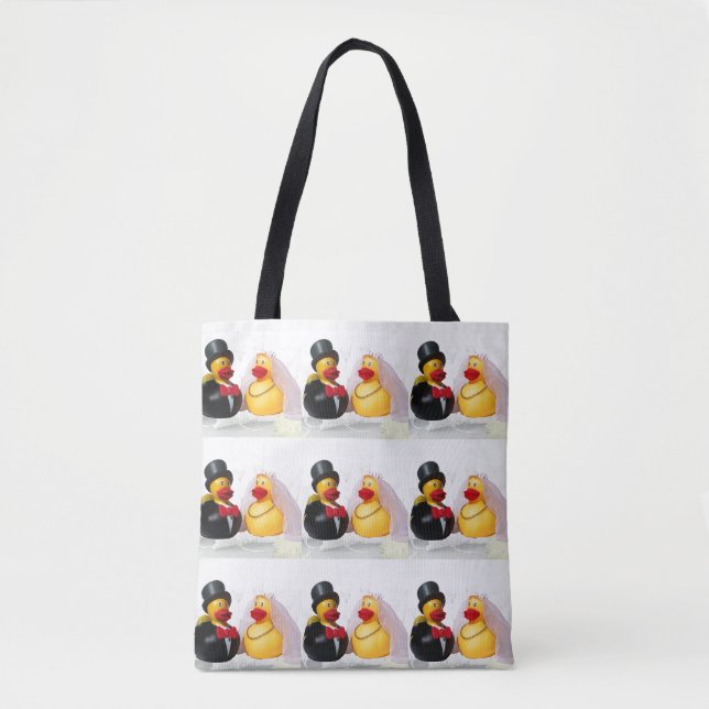 **BRIDE AND GROOM RUBBER DUCKS*** TOTE BRIDE TO BE (Front)