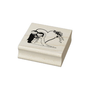 Bride and Groom Rubber Stamp