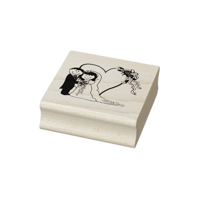 Bride and Groom Rubber Stamp (Stamp)