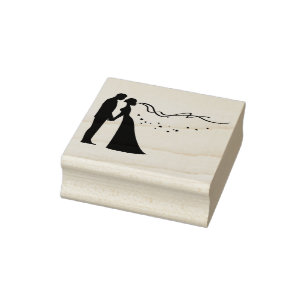 Bride and Groom Rubber Stamp