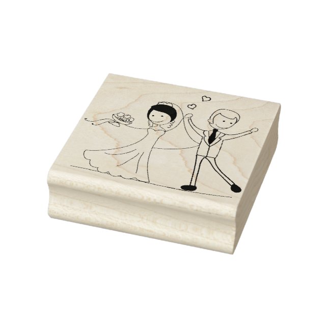 Bride and Groom Rubber Stamp (Stamp)