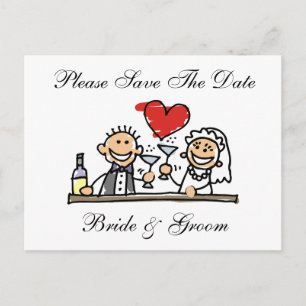 Bride And Groom Save The Dates Card