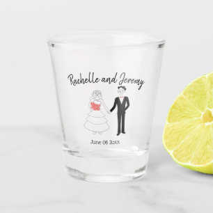 Bride and Groom Shot Glass
