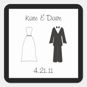 Bride and Groom sticker