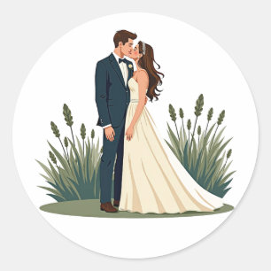 Bride and Groom Sticker