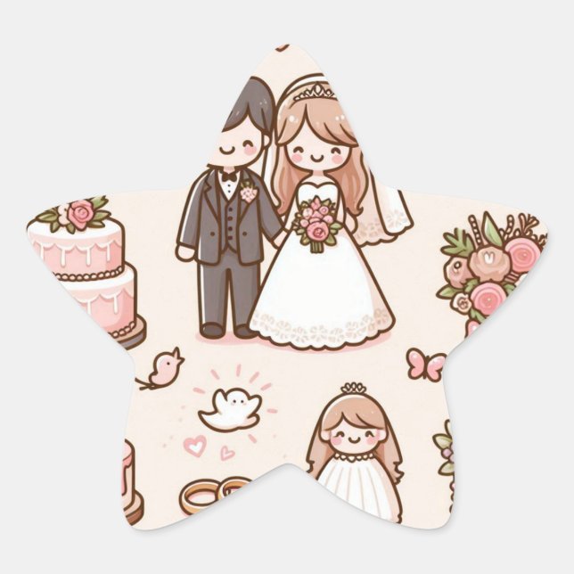 Bride and Groom Sticker Collection" (Front)