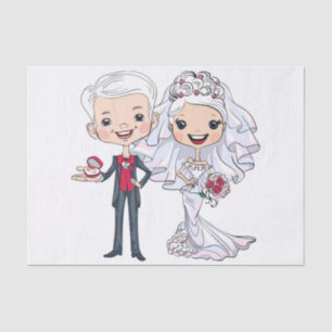 Bride and Groom Tissue Paper