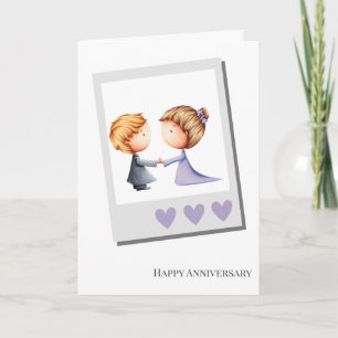 Bride and Groom Wedding Anniversary Card