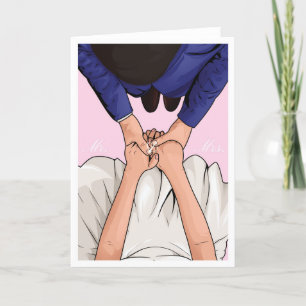 Bride and Groom Wedding Congratulations Card