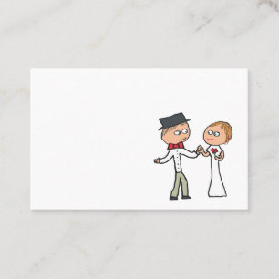 Bride and Groom Wedding Day Business Card