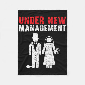 Bride And Groom Wedding Day Marriage Just Married Fleece Blanket