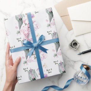 Bride and Groom Wedding Dress & Suit Wrapping Paper