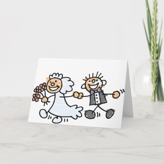 Bride And Groom Wedding Elope Elopement Card (Front)