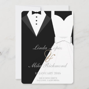 Bride and Groom Wedding Invitation Card