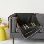 Bride and Groom Wedding Monogram Minimalist Woven Throw Blanket<br><div class="desc">Celebrate the timeless bond of love with our Bride and Groom Wedding Monogram Minimalist Woven Throw Blanket – an exquisite and meaningful gift for the happy couple. This monogrammed blanket is a masterpiece of warmth and style. Crafted with precision, it features the monogram of the bride and groom, creating a...</div>