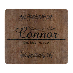 Bride and Groom Wedding or Anniversary DIY Text Cutting Board