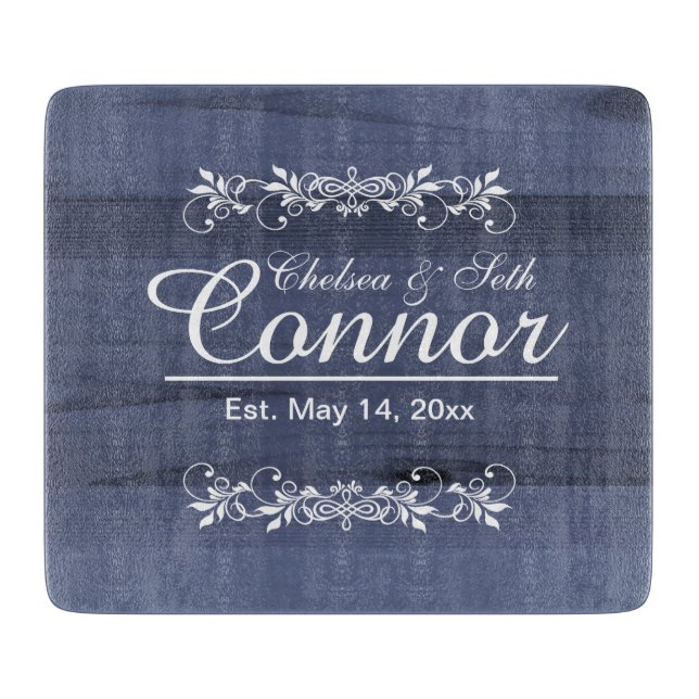 Bride and Groom Wedding or Anniversary | DIY Text Cutting Board (Front)