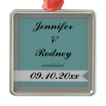 Bride and Groom Wedding Ornament