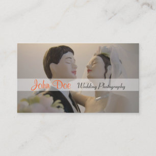 Bride and groom wedding photography business card